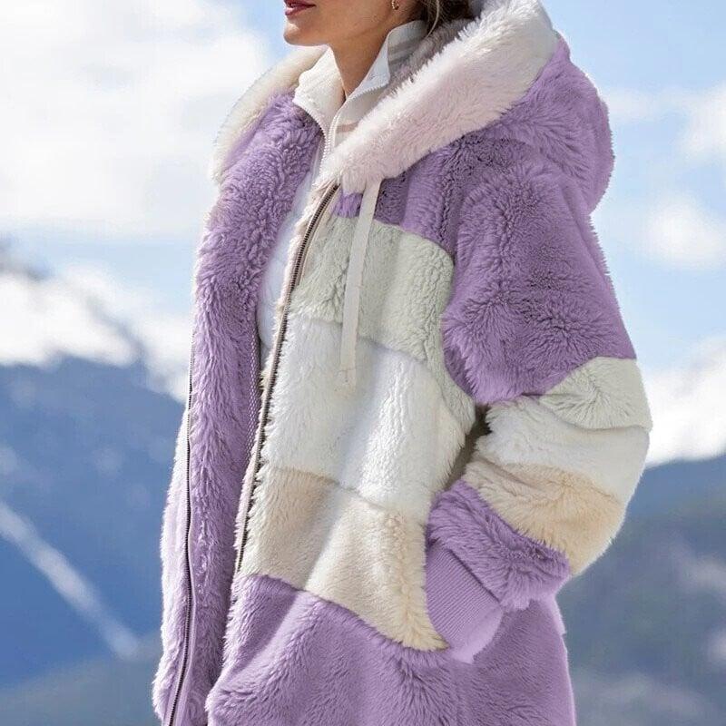 Prešívaný kabát s kontrastom pre rafinované teplo