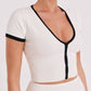 Katimy White Knit Top