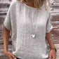 Blusa in cotone-lino: comfort ed eleganza nella vita quotidiana 